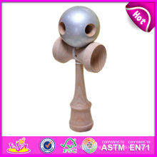 Brinquedo de madeira engraçado Kendama, Popular Kendama brinquedo de madeira, mais recente brinquedo de madeira Kendama, Kendama brinquedo de madeira com 18.5 * 6 * 6.8 cm W01A024